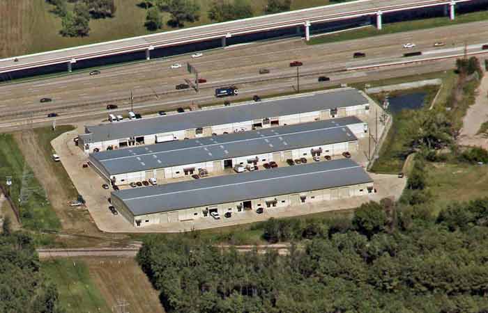 Warehouse aerial view